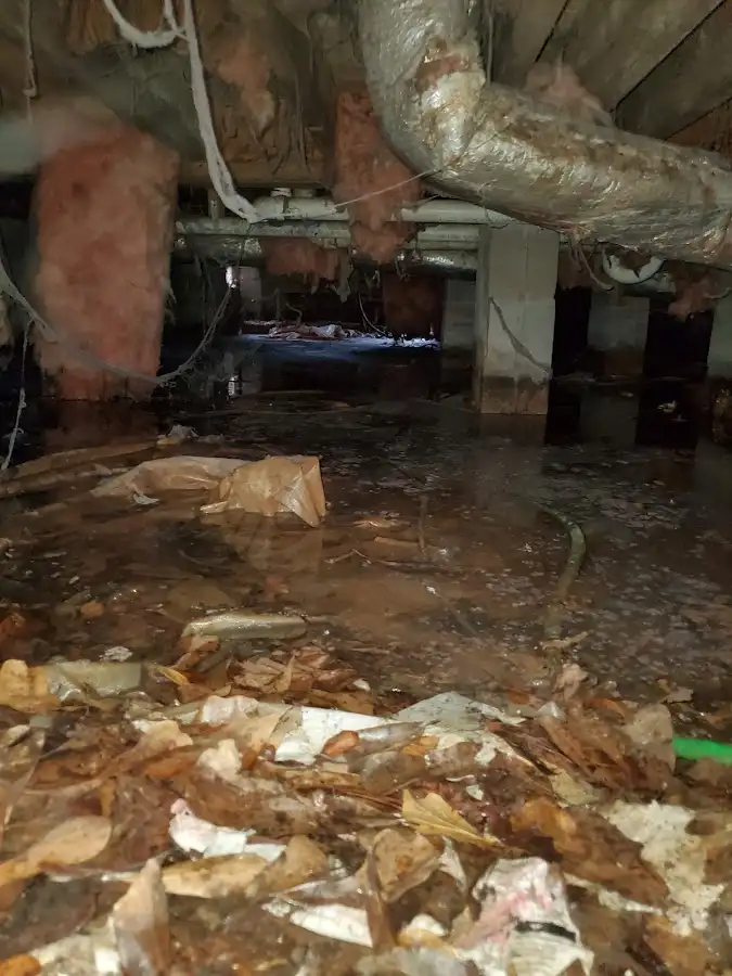 Crawl space flood assessment for Commercial Water Damage Restoration in Yazoo City